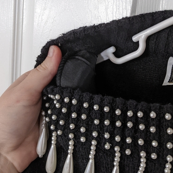 NWT Vintage 80s Anytime Glitz Silk and Angora Beaded Embellished Sweater Size M - Picture 7 of 9